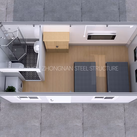 Preço de contêiner de casa pré-fabricada modular pequeno de 20 pés de vida removível de aço acessível